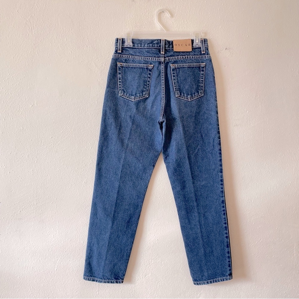 Vintage Oscar de la Renta mom jeans size 28 high waisted medium wash 90s rigid